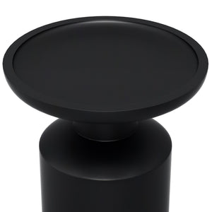 English Elm Haynes Solid Mango Accent Table – Handcrafted Sculptural Wood End Table, Boho Style, Multipurpose Black B136P158439