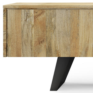 English Elm Lowry - Handcrafted 72" Tv Media Stand In Natural Wood With Metal Legs & Ample Storage Solutions B136P158887