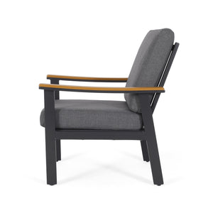 English Elm Sinclair Outdoor 4 Piece Chat Set Aluminum Frame with Olefin Cushions Patio Seating 62850.00GGRY