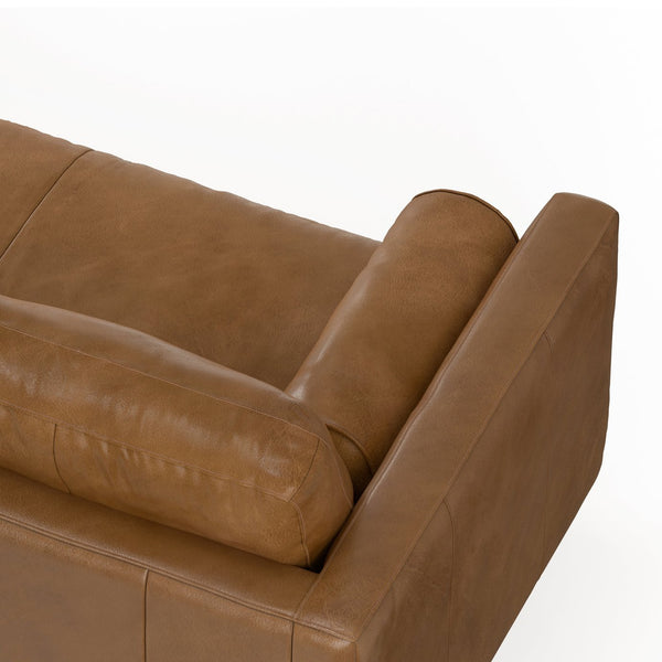 English Elm Morrison Right Sectional Sofa In Rich Caramel Brown Leather - Stylish Comfort For Modern Living B136P159597