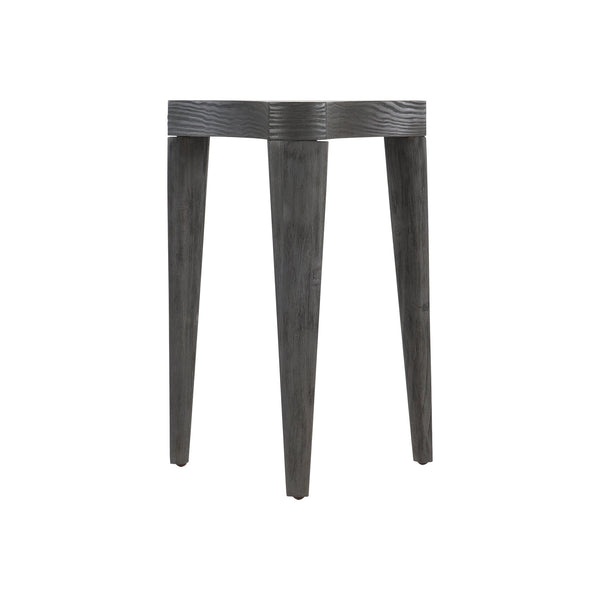 Bernhardt Bernhardt Katana Accent Table — Sculptural Solid Wood Trefoil Top, Blackened Pine Finish, Compact 23"H 426126