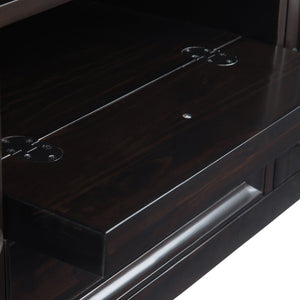 English Elm Amherst 72-Inch Solid Wood Tv Media Stand In Hickory Brown - Stylish Storage & Cable Management Solution B136P159439