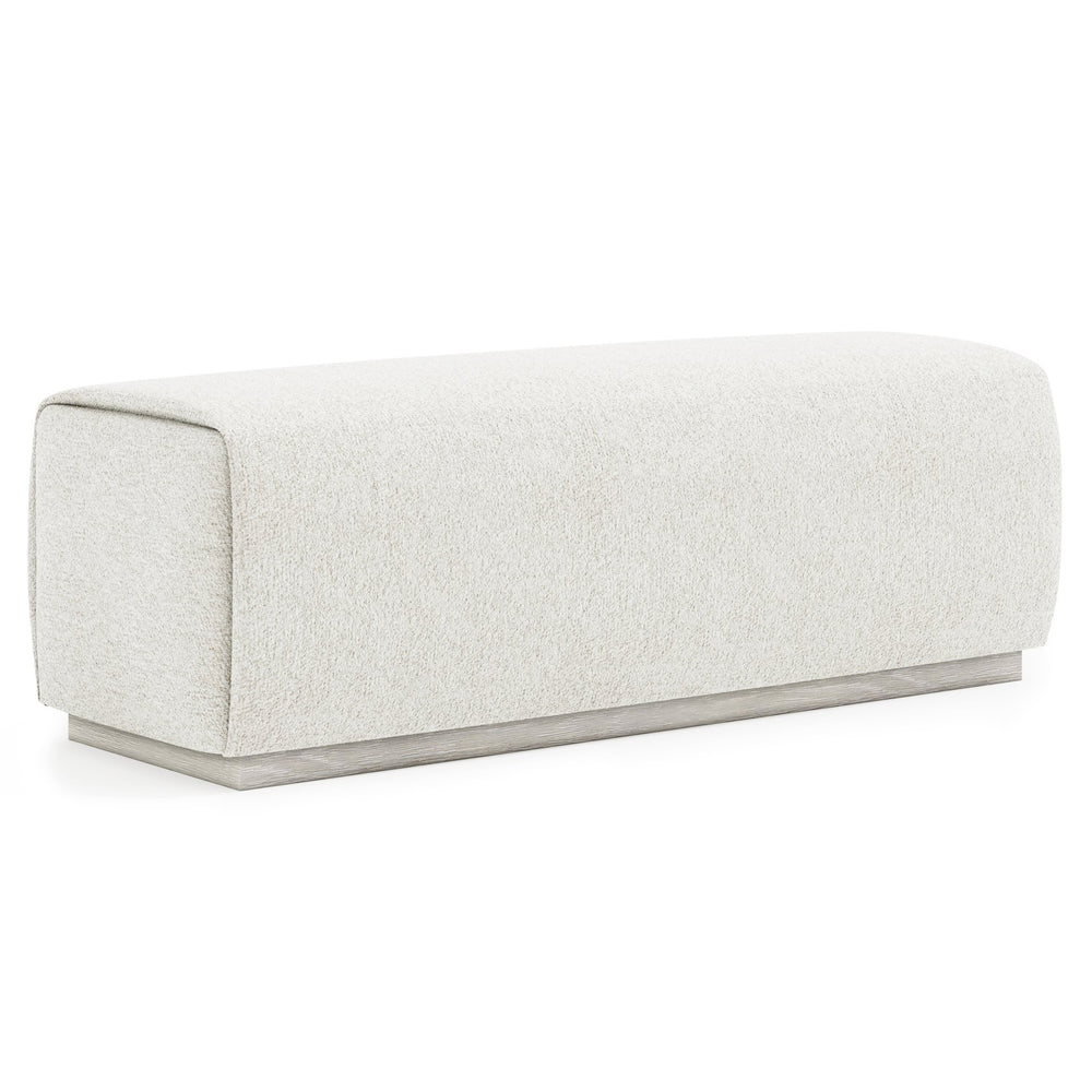 Bernhardt Bernhardt Tempo Bench With Folded-Top Upholstery, Larza Plinth Base, Performance Fabric, 56" W 346506