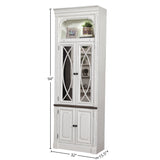 Parker House Provence 32 In. Glass Door Cabinet Vintage Alabaster Poplar Solids / Birch Veneers PRO#440