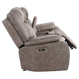 Parker House Parker Living Blake - Desert Taupe Reclining Console Loveseat Desert Taupe 100% Polyester (W) MBLA#822C-DTAU