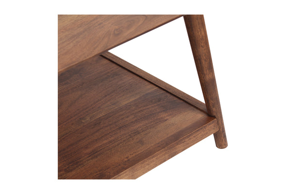 Porter Designs Porter Portola Square Coffee Table - Elegant Solid Acacia Wood Design With Flared Legs For Modern Homes Brown Wood 05-108-02-5014w