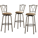 Donaghy Double Cross Adjustable Swivel Stools (Set of 3)