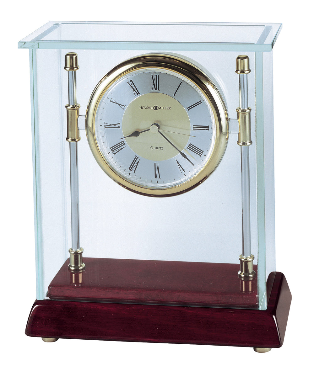 Hekman Furniture 645558 Kensington Tabletop Clock - Elegant Rosewood Finish, Quartz Movement, Classic Roman Numerals Rosewood Kensington Tabletop Clock 645558