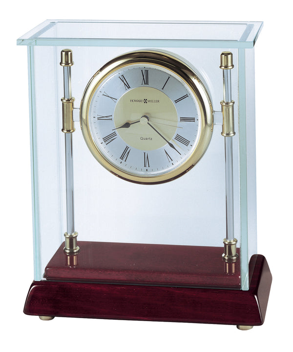 Hekman Furniture 645558 Kensington Tabletop Clock - Elegant Rosewood Finish, Quartz Movement, Classic Roman Numerals Rosewood Kensington Tabletop Clock 645558