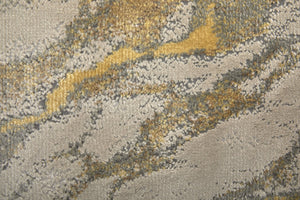 Feizy Rugs Waldor Modern Abstract Rug - Elegant High-low Pile Design For Chic Home Decor, Crafted In Turkey Gold,Ivory,Gray Polypropylene,Polyester 7353602fivy000i71