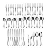 Lenox Oneida Reyna 45 Piece Everyday Flatware Set, Service for 8 Metallic, STAINLESS METAL H156045A