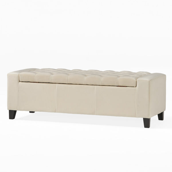 English Elm Guernsey Tufted Storage Ottoman with Lift Top Hidden Compartment for Living Rooms 59336.00NVLT