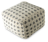 English Elm Steve Silver - Kodi - Square Pouf - Pearl Silver