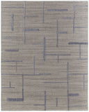 Feizy Rugs Longridge Hand Woven Geometric Design Rug - Luxurious High-low Pile For Modern Home Décor Ivory,Blue Viscose,Wool T09t8002bgeblue10