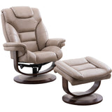 Parker Living Monarch - Linen Manual Reclining Swivel Chair and Ottoman