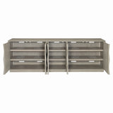 Bernhardt Linea Entertainment Console in Cerused Greige Finish 384870G