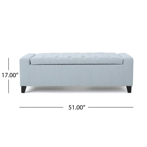 English Elm Guernsey Tufted Storage Ottoman with Lift Top Hidden Compartment for Living Rooms 59336.00LSKY