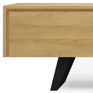 English Elm Lowry 72" Oak Tv Media Stand - Mid-Century Modern Design With Clever Storage & Cable Management B136P158888