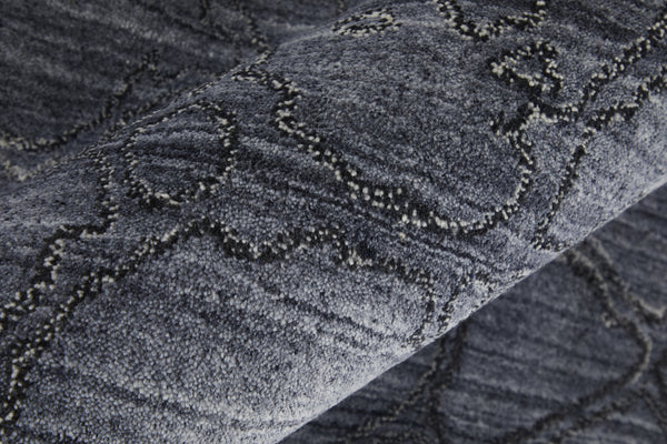 Feizy Rugs Whitton Handwoven Wool & Viscose Rug - Contemporary Abstract Design For Stylish Home Decor Gray,Blue Viscose,Wool Wtn8892fnvy000f00