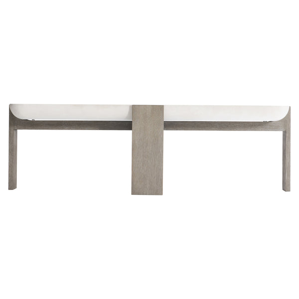 Bernhardt Bernhardt Modern-Organic Gooding Cocktail Table With Sand Grey Faux Concrete Top And Flint Wood Base 484023