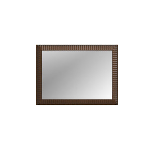 A.R.T. Furniture Eave Elegant Mirror With Reed Pattern Frame – Timeless Addition For Sophisticated Home Decor Brown Material(S), Poplar And Parawood Solids,Walnut Veneer 336120-1860