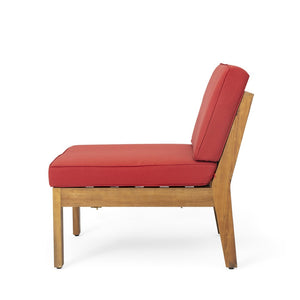 English Elm Christopher Knight Home® - Grenada 8-Seater Acacia Wood Sectional Sofa Set With Plush Cushions For Stylish Outdoor Comfort P3 N773OS00062R-GIGA