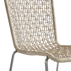 Bernhardt Bernhardt Carmel Counter Stool — Weather-Ready Twisted Abaca Weave, Stainless Steel Frame, Durable Comfort X03583