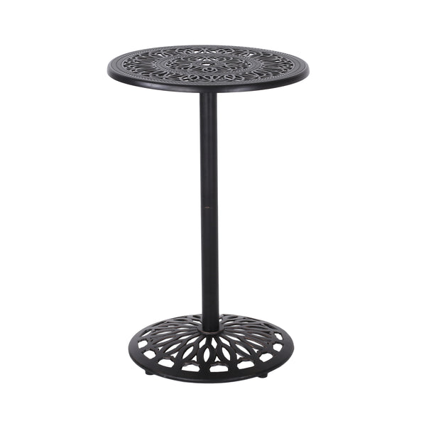 English Elm Christopher Knight Home® - WATERBURY Cast Aluminum Bistro Table Antique Copper Finish — Elegant European Patio Accent, Rust-Resistant Hardware 52473.00