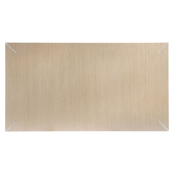 Bernhardt Bernhardt Modulum Dining Table With Sahara Veneer Top, Polished Stainless Angled Legs, Extensible 315222