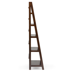 English Elm Acadian Wide Bookcase In Brunette Brown - Handcrafted Solid Wood Storage For Classic Style & Versatility B136P159416