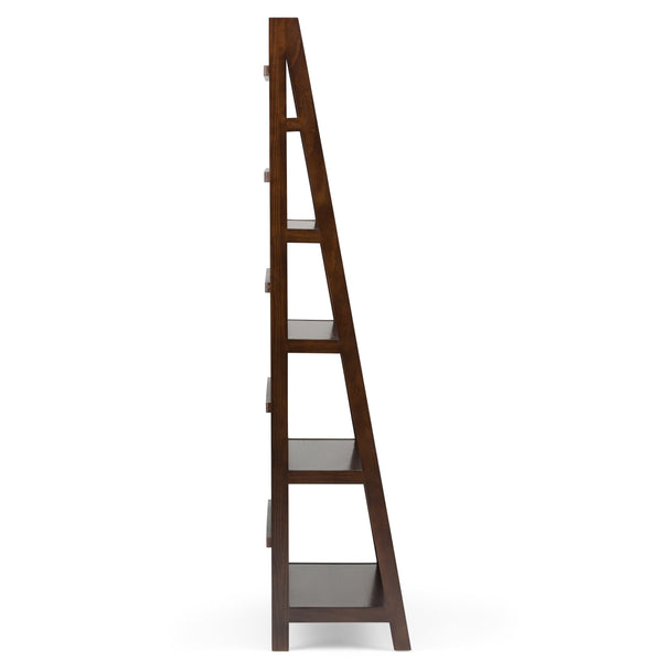 English Elm Acadian Wide Bookcase In Brunette Brown - Handcrafted Solid Wood Storage For Classic Style & Versatility B136P159416