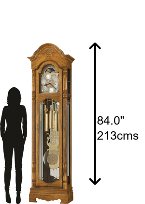 Hekman Furniture 611202 Browman Floor Clock - Timeless Elegance With Chiming Westminster, Golden Oak Finish & Durability Golden Oak Browman Grandfather Clock 611202