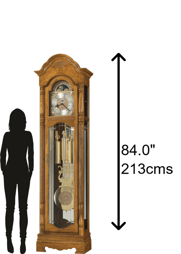 Hekman Furniture 611202 Browman Floor Clock - Timeless Elegance With Chiming Westminster, Golden Oak Finish & Durability Golden Oak Browman Grandfather Clock 611202