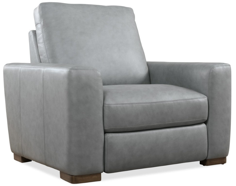 Hooker Furniture Optimus Semi-Aniline Leather Small Power Recliner With Independent Power Headrest, Compact Luxury Comfort SS925-PH1-094-S