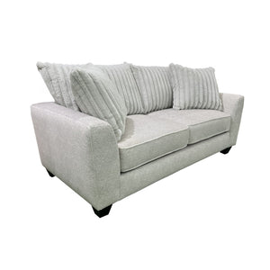 Porter Designs Porter Broadway Microfiber Loveseat - Cozy Gray Comfort With Plush Cushions & Flared Arms Design Gray Fabric 01-207-02-6832