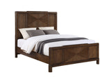 Milan 4-Pc Queen Bedroom Set in Dark Brown, Veneer/Wood, Modern Design