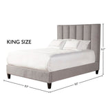 Parker House Parker Living Sleep Avery - Stream King Bed Stream Grey 100% Polyester (W) BAVE#9000-2-STR