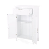 Christopher Knight Home® - Noble House - Edgell Modern Bathroom 2 Door Floor Storage Cabinet with Drawer