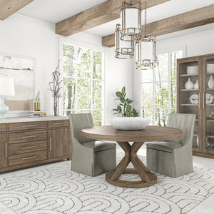 A.R.T. Furniture Stockyard Upholstered Side Chair - Smoked Ash Finish, Transitional Style With Elegant Fabric Design White Ash Solids,Foam,Fabric 284206-2303