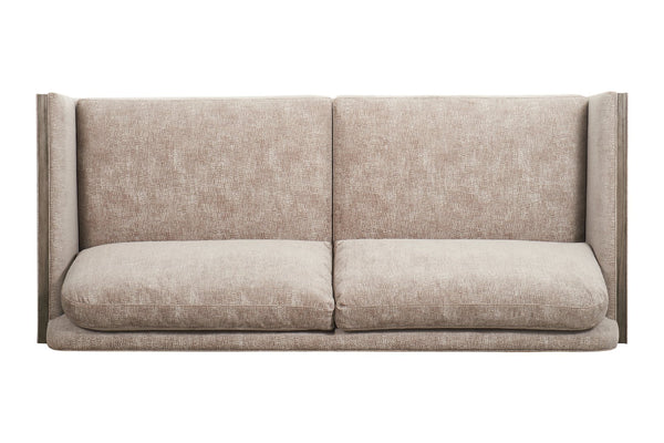 A.R.T. Furniture Bastion Sofa In Mink Finish - Contemporary Design With Silvery Chenille Blend & Pocket Coil Cushions  Parrwood Frame In The Mink Finish 763501-5354