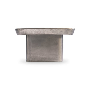 Bernhardt Bernhardt Sculptural Clawson Cocktail Table In Graphite Cast-Aluminum, Irregular Pentagon Top, Outdoor-Ready 338014B