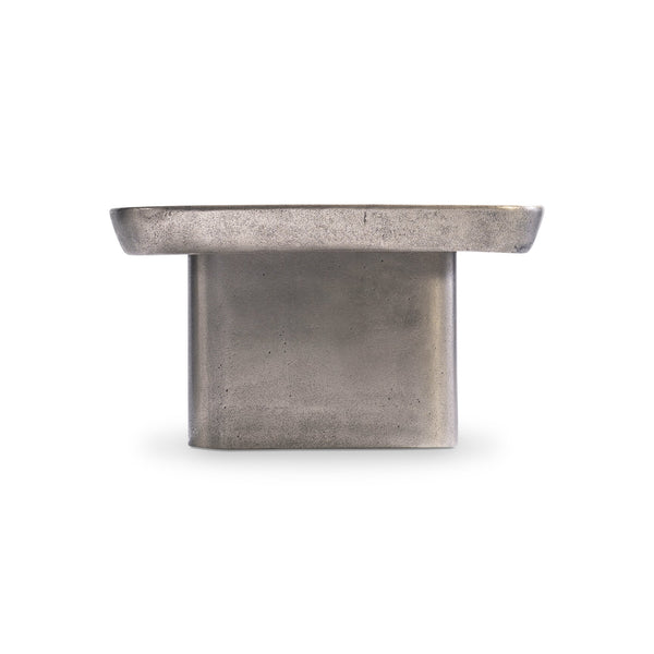 Bernhardt Bernhardt Sculptural Clawson Cocktail Table In Graphite Cast-Aluminum, Irregular Pentagon Top, Outdoor-Ready 338014B
