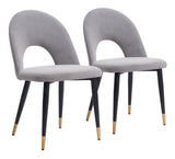 Menlo Dining Chair - Set of 2 Gray 109874 Zuo Modern