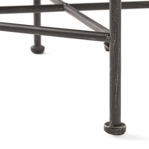 English Elm Christopher Knight Home® - LUNA Black Iron End Table – Powder-Coated Modern Accent Table 16.75"W x 16"H, Durable Stylish Decor 57637.00