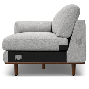 English Elm Morrison Right Sectional Sofa - Eco-Friendly Mist Grey With Plush Comfort For Cozy Living Spaces B136P159958