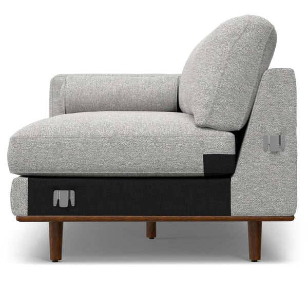 English Elm Morrison Right Sectional Sofa - Eco-Friendly Mist Grey With Plush Comfort For Cozy Living Spaces B136P159958