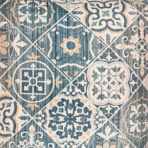 Surya Valla 18" Global Inspired Accent Pillow - Elegant, Durable Design For Eclectic Home Decor Charm Dark Blue Polyester,Linen Vaa002-1818d