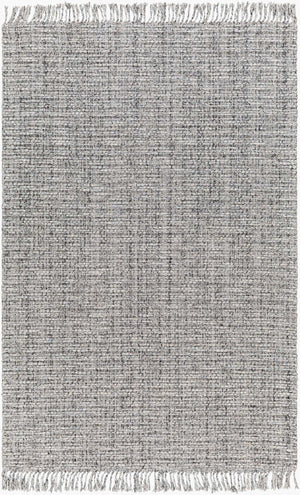 Surya Valeria 2' X 3' Handmade Rug – Luxurious Fringe Design, Soft Polyester-wool Blend, Modern Style Decor Light Slate Wool,Viscose,Polyester Vae2301-23