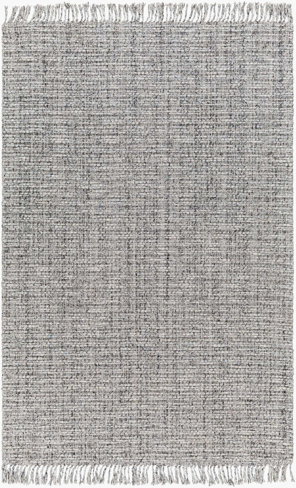 Surya Valeria 2' X 3' Handmade Rug – Luxurious Fringe Design, Soft Polyester-wool Blend, Modern Style Decor Light Slate Wool,Viscose,Polyester Vae2301-23