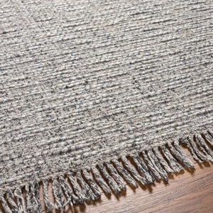 Surya Valeria 2' X 3' Handmade Rug – Luxurious Fringe Design, Soft Polyester-wool Blend, Modern Style Decor Light Slate Wool,Viscose,Polyester Vae2301-23